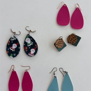 Handmade Colorful Teardrop and Festive Earrings Set